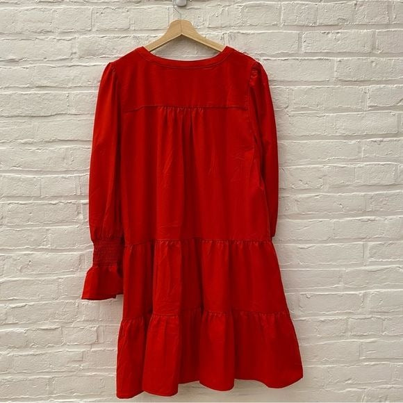 Tuckernuck || Pomander Place Crepe Kenzo Dress Long Sleeve Red XXL