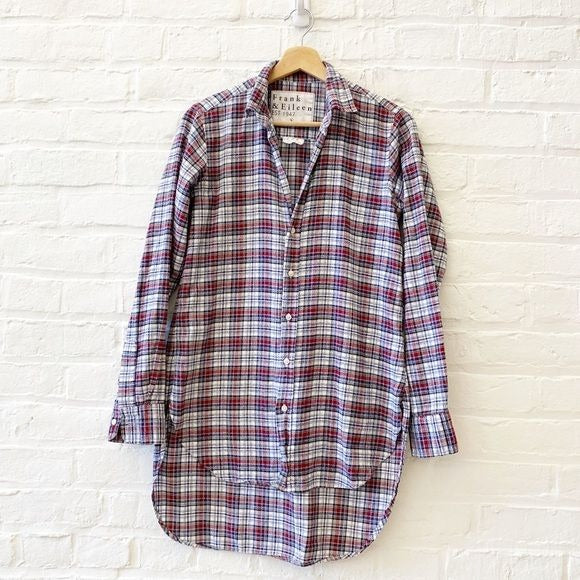 Frank & Eileen || Grayson Plaid Flannel Button Down Blue Red Small