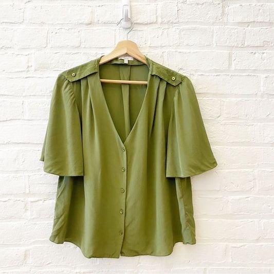 Joie || Cadell Blouse in Fauna Green L