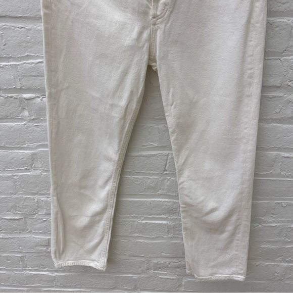 AGOLDE || Riley Crop High-Rise Straight Jeans in Sour Cream White 29