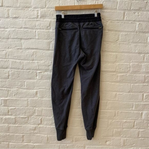 Lululemon || Happy Yin Year Sweatpants Joggers Heathered Black Gray Metal Logo 4