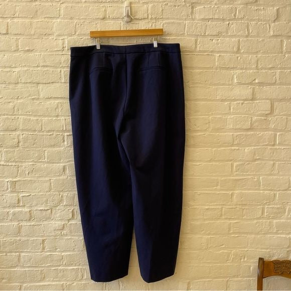 Eloquii || Straight Leg Doublecloth Pant Navy Blue 24 NWT