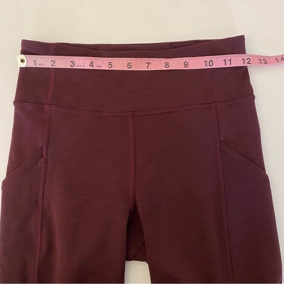 Lululemon || Invigorate High-Rise Tight 25" Heathered Cassis Burgundy 4