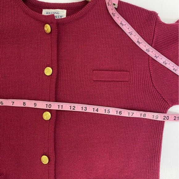 Vintage Hasting & Smith || Knit Lady Jacket Style Cardigan Pink Small Petite