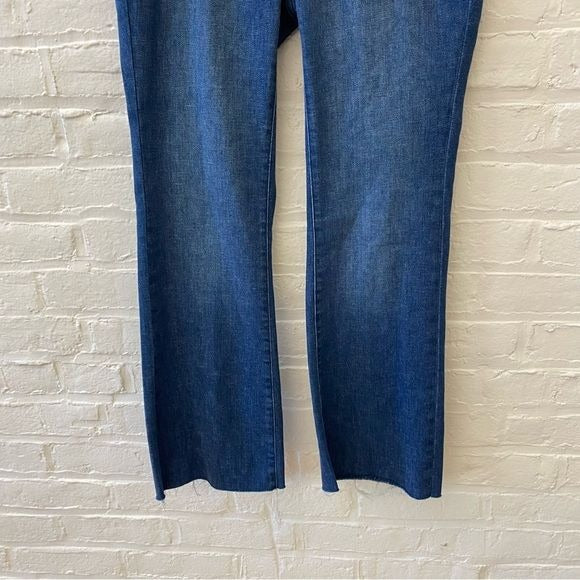 Anthropologie || Pilcro Raw Hem Trouser Tab Jeans Blue 27