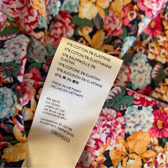 Anthropologie || Maeve Flounced Floral Smocked Mini Dress SP