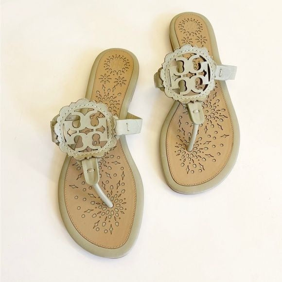 Tory Burch || Miller Scallop Sandal Sage Light Green NWOB 7.5