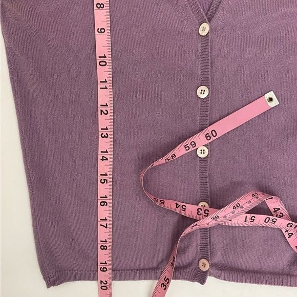 Prada || Cashmere V Neck Cardigan Lavender Purple 40