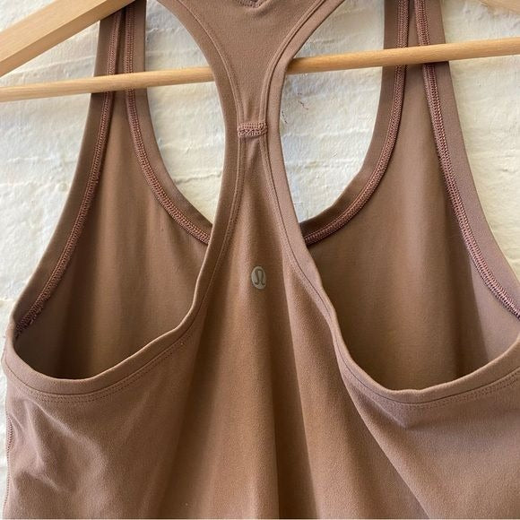 Lululemon || Cool Racerback Tank Top Shorter Length Cacao Brown Tan 6