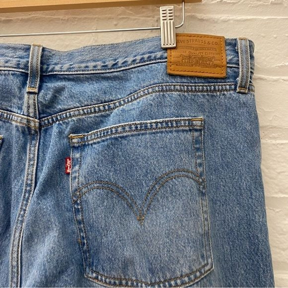 LEVI'S || Wedgie Icon Fit in Authentically Yours Distressed Blue 34