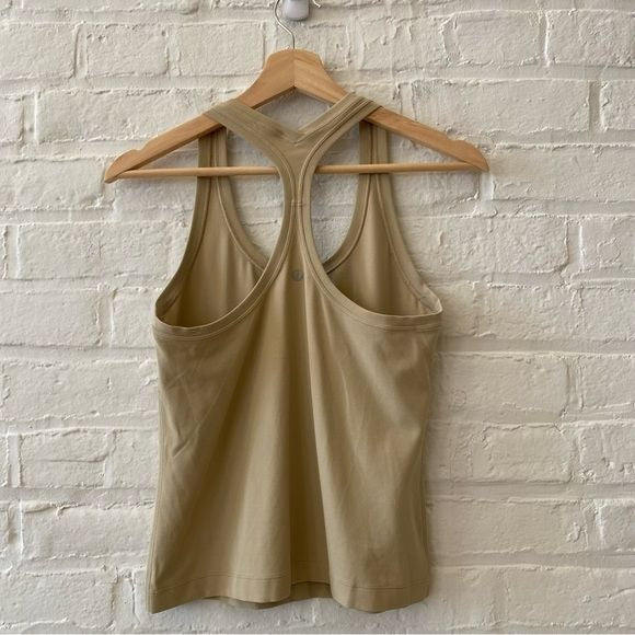 Lululemon || Cool Racerback Short Tank Top Nulu Race Length Tan Beige 6?