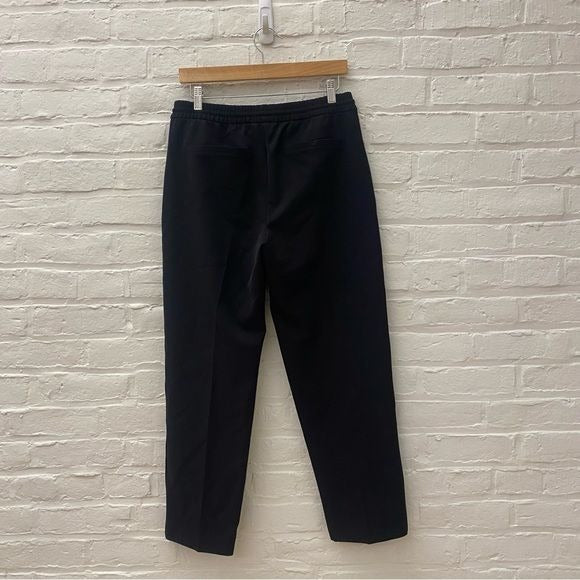 Athleta || Endeavor Straight Leg Pant Pull On Trouser Tuxedo Stripe Trim Black 6