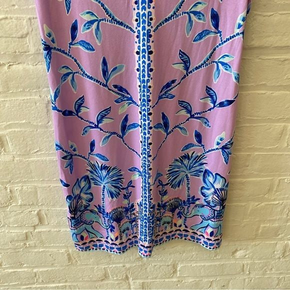 Lilly Pulitzer || Sophiletta Dress in Purple Iris Slathouse Jungle UPF 50 Medium