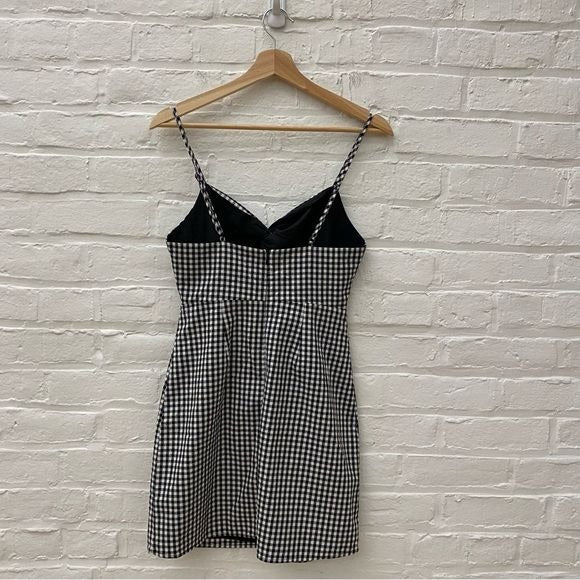 Superdown || Belle Knot Mini Dress Black Gingham Small REVOLVE