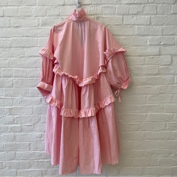 Marielle Stokkelaar || Dress Ria Rose A-Line Ruffle Pink OS NWT