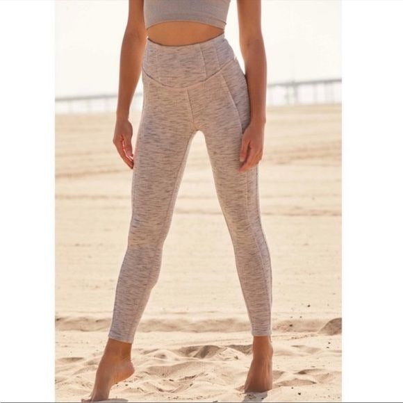 Free People || FP Movement High Rise Hybrid Yoga Leggings Heathered Gray Medium