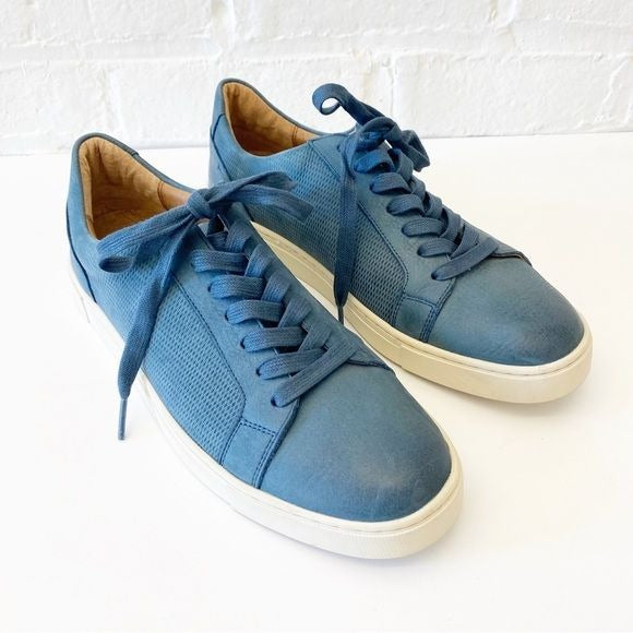 Frye || Ivy Diamond Emboss Low Lace Sneaker Sea Blue 10