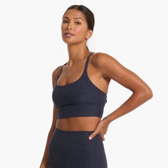 Vuori || Long Line Elevation Bra Midnight Heather Large NWT