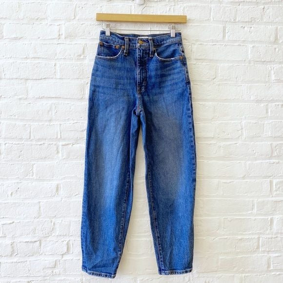 Madewell || Balloon Jeans Medium Wash Wide Mom Tapered 24