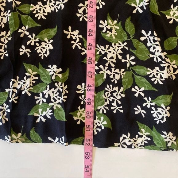 Reformation || Baxley Floral Midi Dress ES in Aroma Black Green 14 NWT