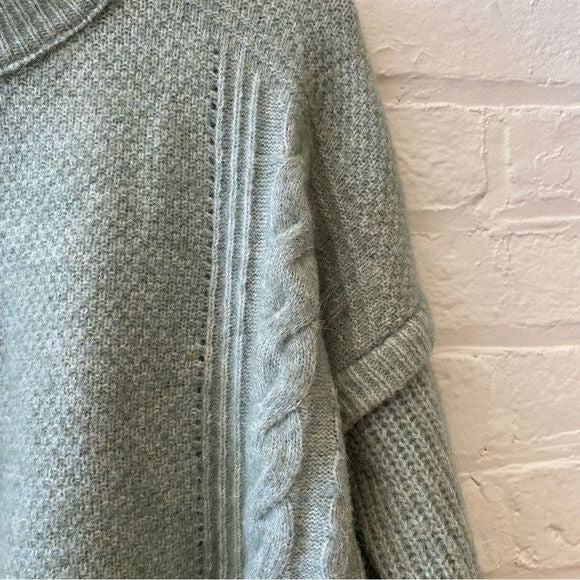 Madewell || Havener Pullover Sweater Cable Knit Boxy Green