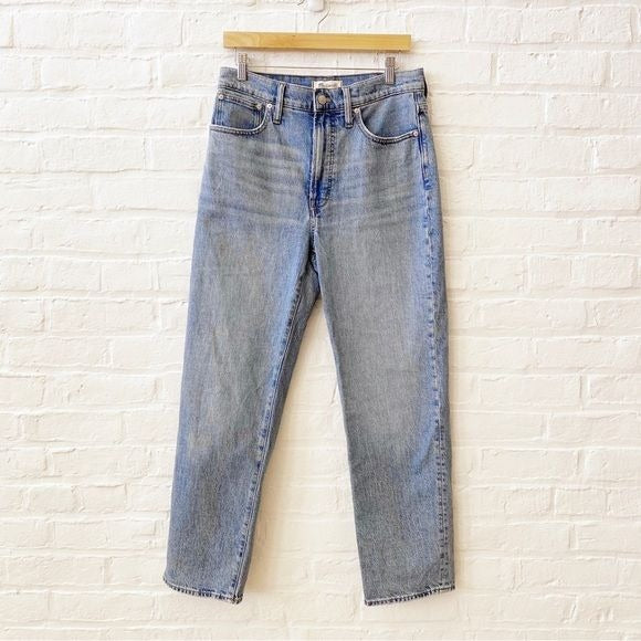 Madewell || The Perfect Vintage Straight Jean in Hoye Wash Blue 28