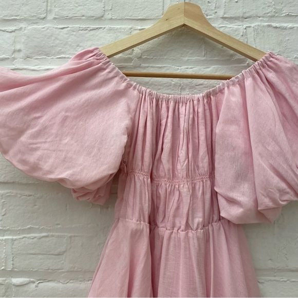 Aiyana || Bubblegum Pop Mini Dress Pink Poof Sleeve US 2 NWT