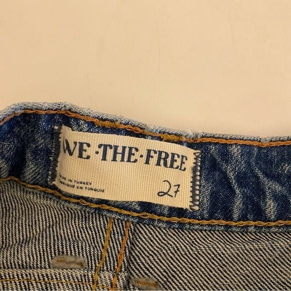 Free People || We The Free Lucky You Mid-Rise Barrel Jeans Blue 27