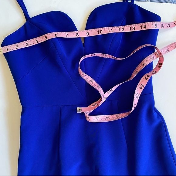 Milly || Kelly Sweetheart Fit & Flare Cocktail Dress Italian Cady Cobalt Blue 2