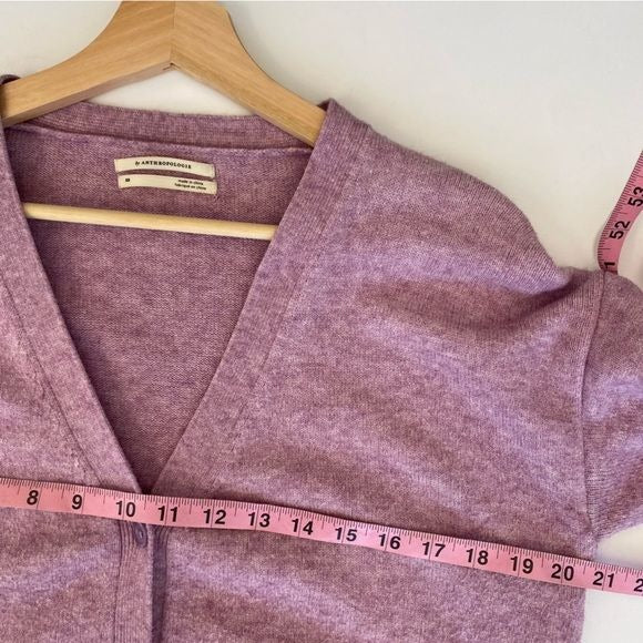 Anthropologie || V-Neck Cardigan with Pockets Lavender Purple XS