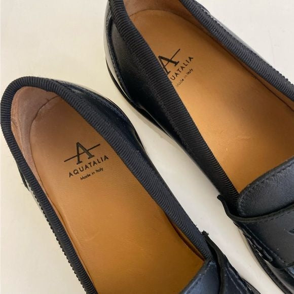 Aquatalia || Karissa Weatherproof Leather Loafer Black 7.5