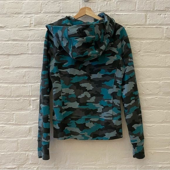 Lululemon || Scuba Full-Zip Hoodie Heritage 365 Camo Tidewater Teal Multi 6