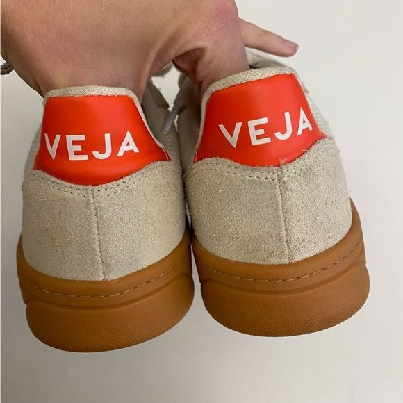 Veja || V-10 Sneakers White Orange Fluo Natural 38