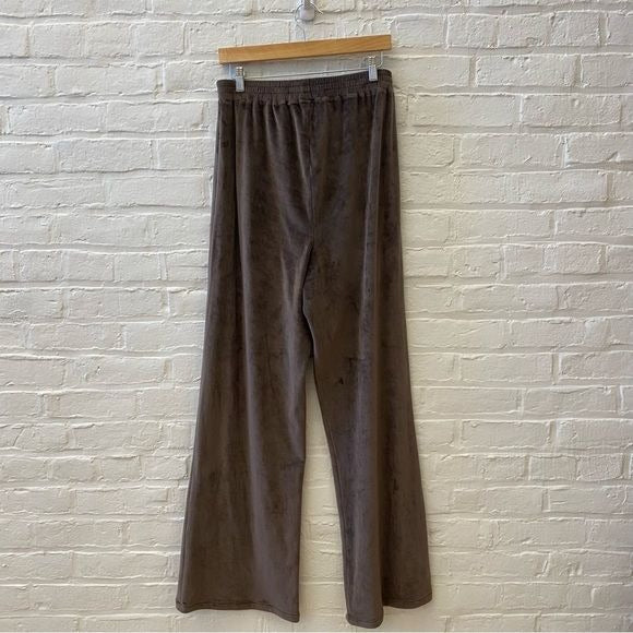 SKIMS || Velour Wide Leg Pant Brown Tan Medium