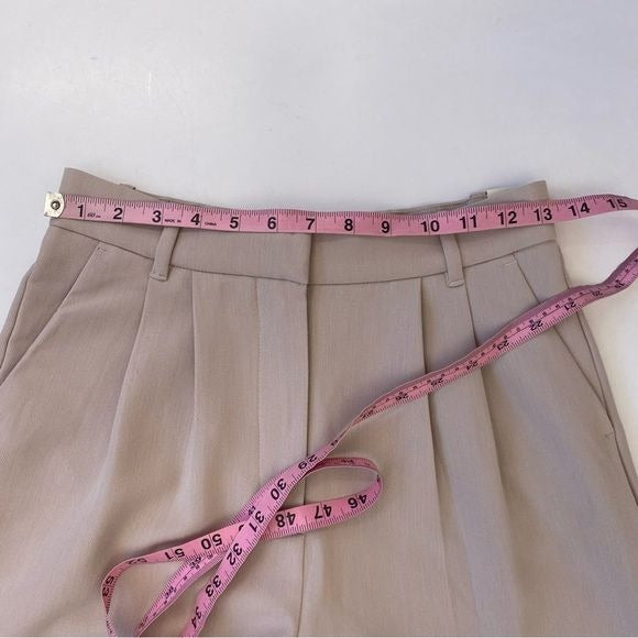 Abercrombie || Sloane Tailored Pant Pleated Trouser in Light Taupe 27 4 NWT