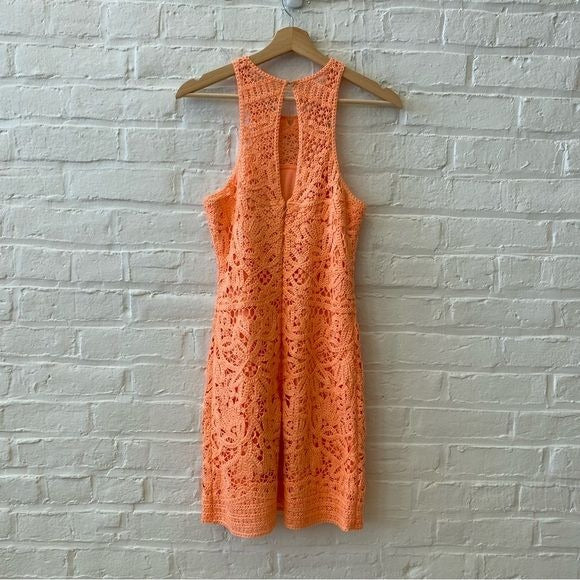 Lilly Pulitzer || Jamie Crochet Shift Dress Bright Coral Small