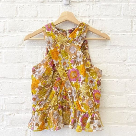 Veronica Beard || Kailani Floral Blouse Top Tank Silk 4