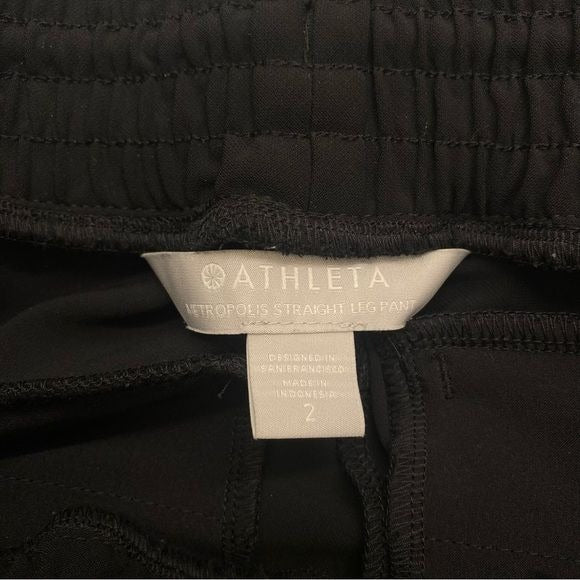 Athleta || Metropolis Straight Leg Pant Jogger Black 2