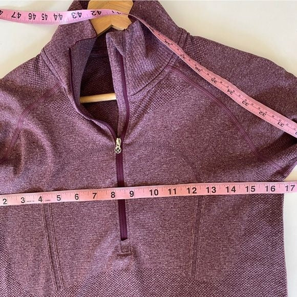 Lululemon || Swiftly Tech 1/2 Zip Heathered Plum Purple 10