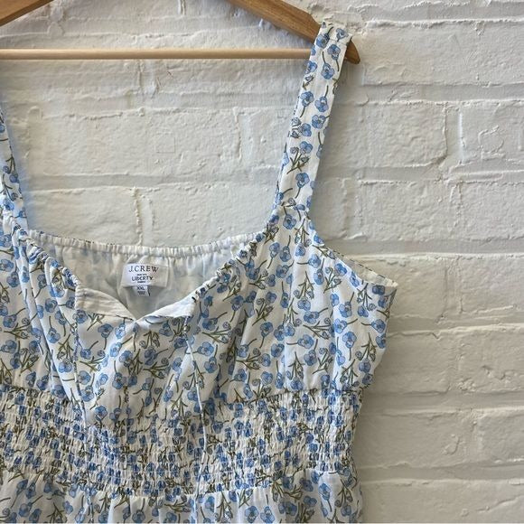 J.Crew || Smocked Waist Tank in Liberty Ros Floral XXL