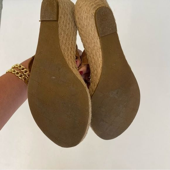 Jack Rogers || Shelby Espadrille Wedge Sandal in Cognac Brown Tan 8