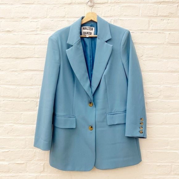 Walter Baker || Kira Oversized Blazer Notch Lapel Lake Blue Small