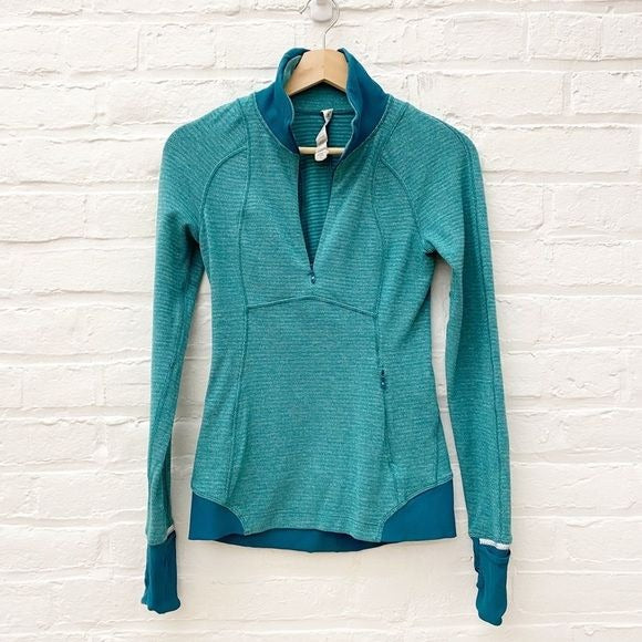 Lululemon || Runderful 1/2 Zip Pullover Long Sleeve Hunter Green Forage Teal 2