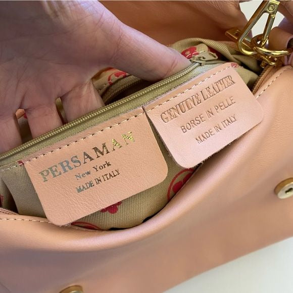 Persaman New York || Madeline Convertible Shoulder Bag Quilted Slouchy Pink