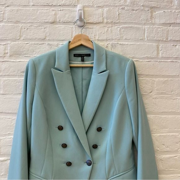 White House Black Market || Trophy Jacket Double Breasted Blazer Aquifer Mint 10