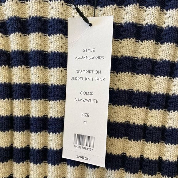 Veronica Beard || Jerrel Knit Tank in Navy Ivory White Stripe Medium NWT