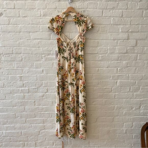 Reformation || Myah Dress in Milo Cream Floral 6 NWT