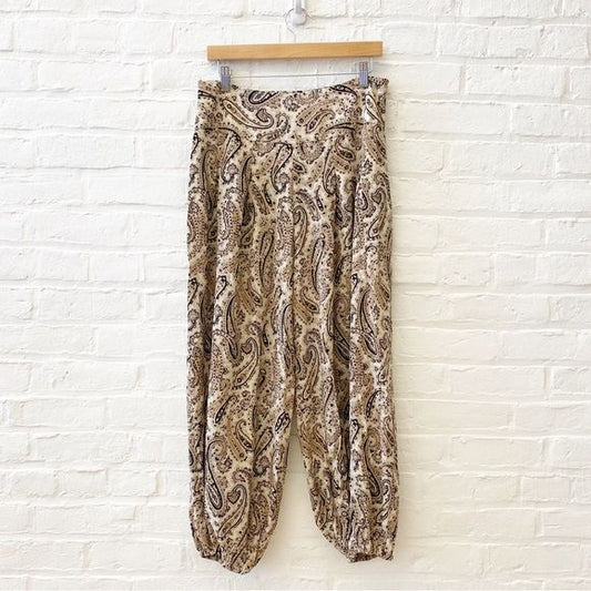 Nili Lotan || Moscow Pants Balloon Paisley Silk Cream 8