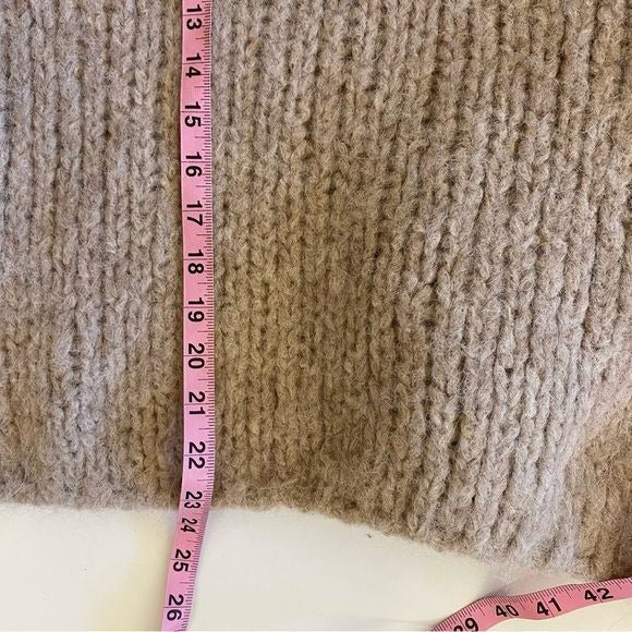 & Other Stories || Chunky Knit Alpaca Mock Neck Sweater Beige XS