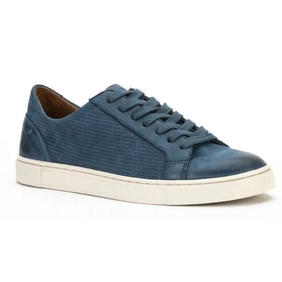 Frye || Ivy Diamond Emboss Low Lace Sneaker Sea Blue 10